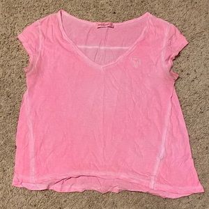 Abercrombie and Fitch neon pink flowy shirt